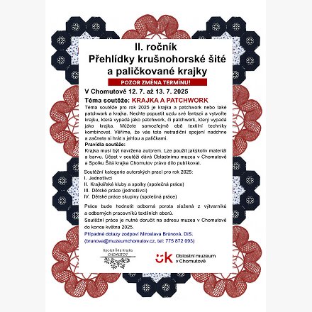 II. Přehlídka krušnohorské šité a paličkované krajky